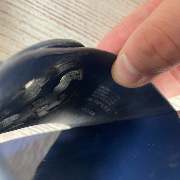 Tory Burch Miller Womens Sz 9.5M Platform Slides Wedges Navy Blue - Picture 9 of 9